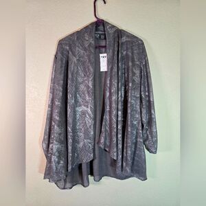 Chico's Additions Sheer Metallic Blouse